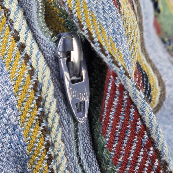 Vintage Levi's Sta-Prest Dress Pants Mens 30x28 Multicolor Stripe Slacks 70s - Picture 5 of 16